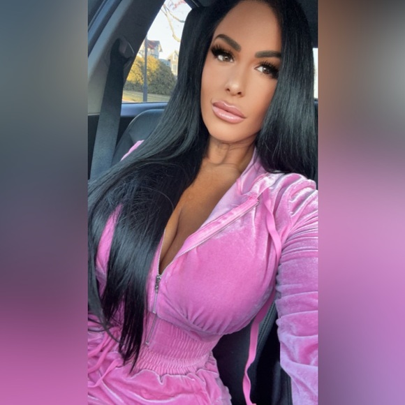 SHEIN Other - SXY Zip Up Drawstring Velvet Hooded Jacket & Sweatpants